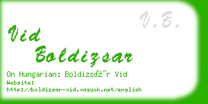 vid boldizsar business card